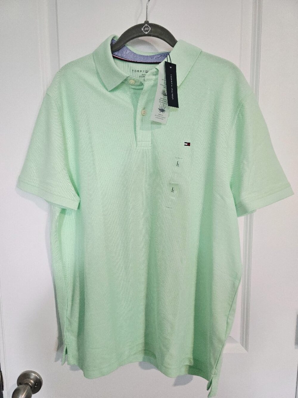 Tommy Hilfiger Men's Green Polo short sleeve Shirt Size L